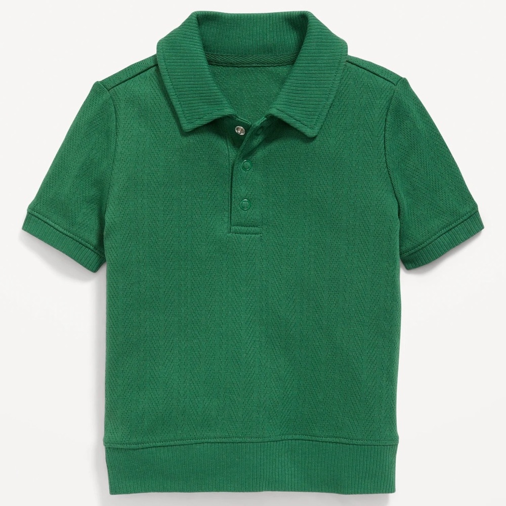 Old Navy Green knit short sleeve polo shirt, boys 2T